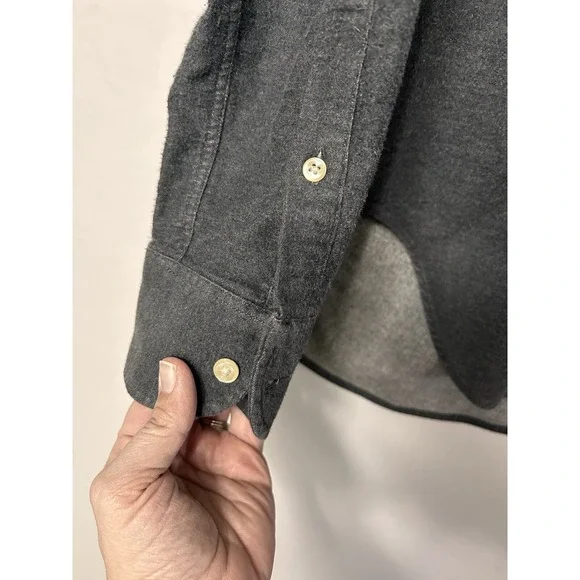 Our Legacy Men's Grey Flannel Button Down Shirt Size‎ M Casual Chore Portugal